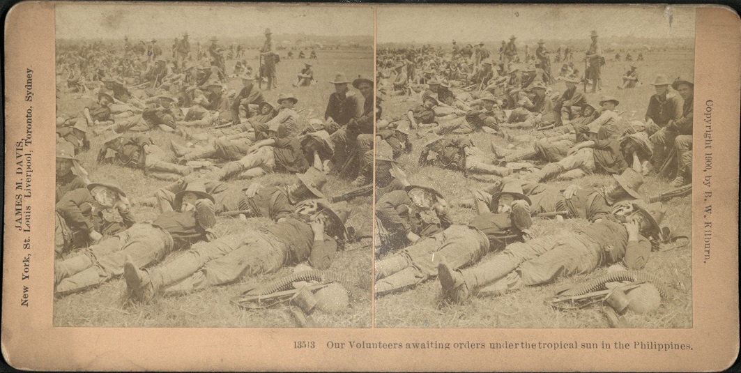 Our Volunteers awaiting orders under the tropical sun in the Philippines.